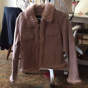 Light pink leather jacket